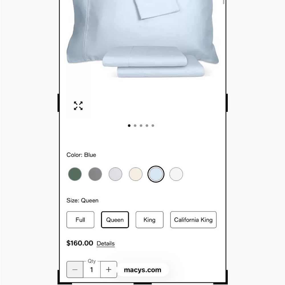 Macy's Light Blue Bedding Sheets